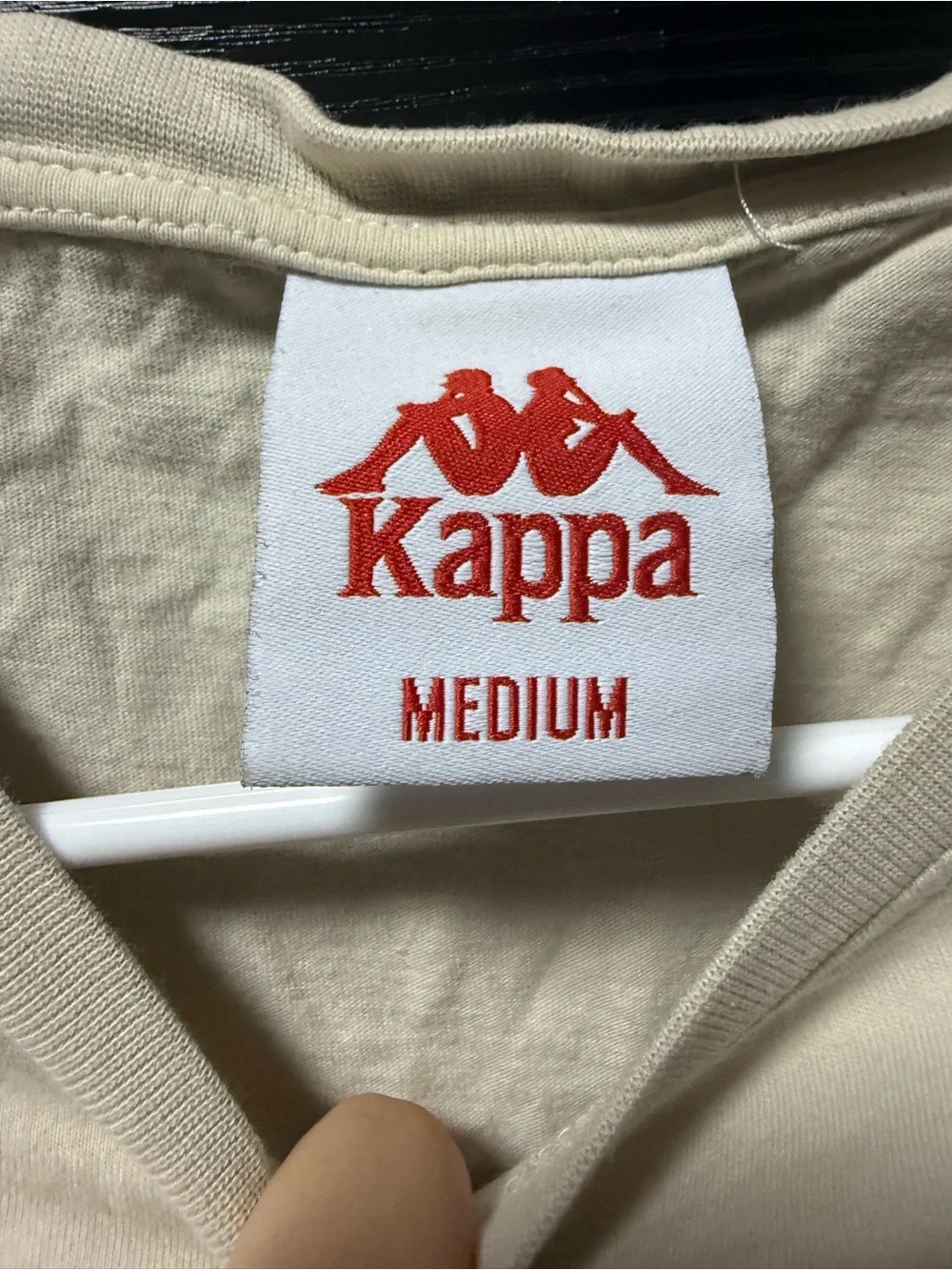Kappa Cream Short-Sleeve Tee with Gold Logo